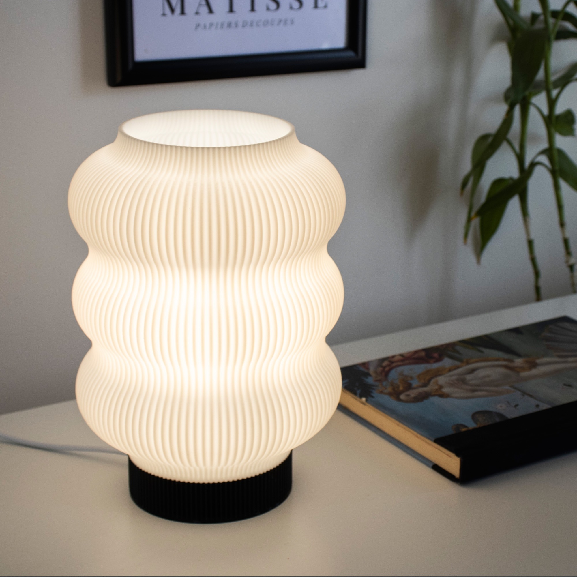 Ostraco Table Lamp: Modern Ribbed Desk Lamp for Cozy Ambiance - Ảnh 7