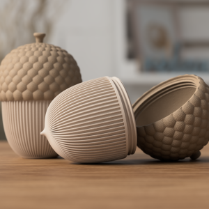 Hộp hình quả sồi | Hộp đựng đồ trang trí | Hộp đựng trang sức lấy cảm hứng từ thiên nhiên | Ý tưởng quà tặng thiết kế bền vững | Trang trí mùa thu | Mùa thu