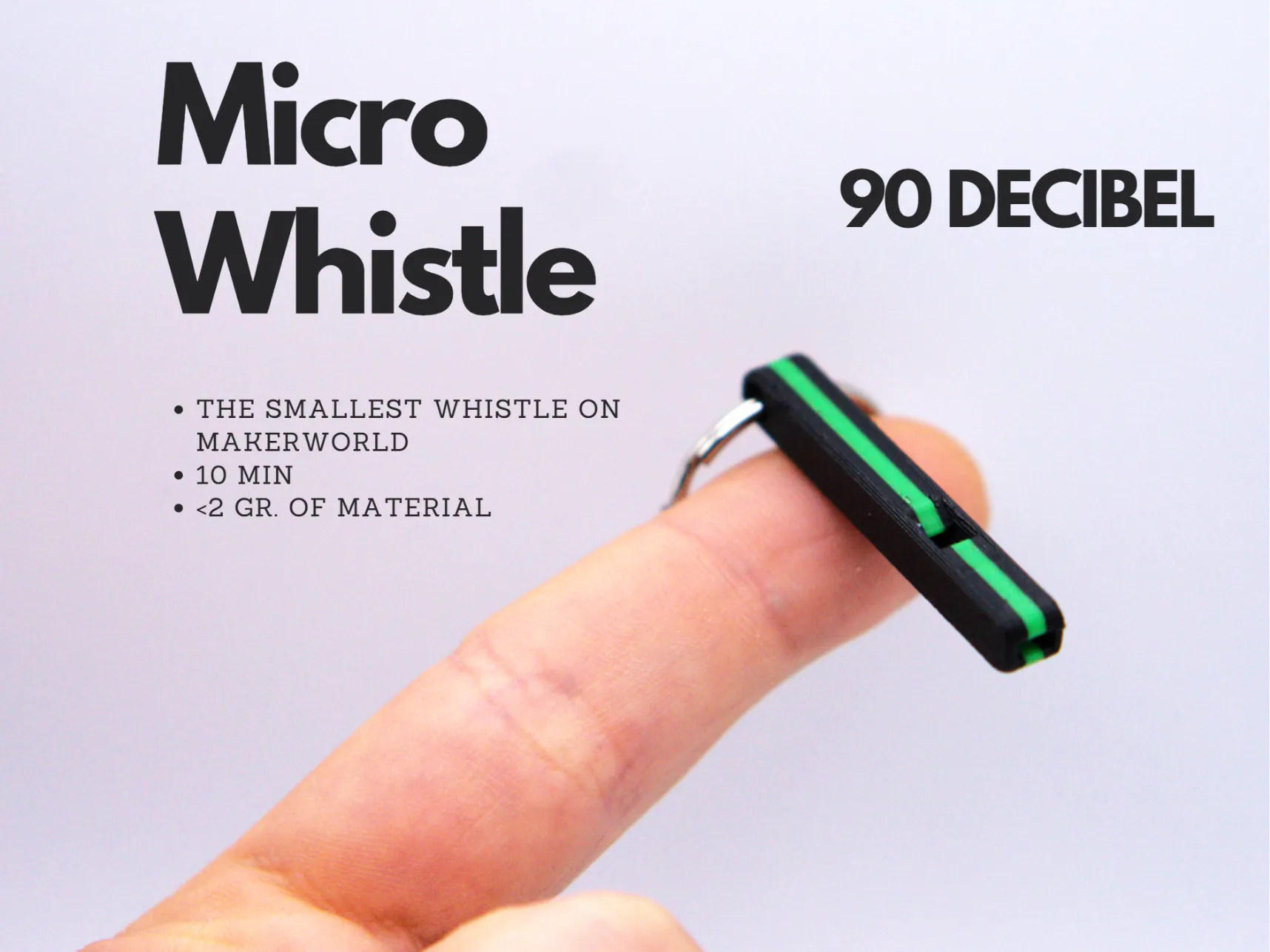 📢 Còi Mini In 3D – Micro Whistle 90dB Nhỏ Gọn Nhưng Cực Kỳ Mạnh Mẽ