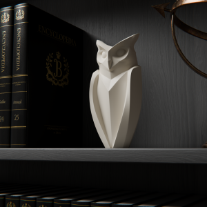 🦉 Cú 3D – Biểu Tượng Trí Tuệ Trong Thiết Kế Tối Giản Hiện Đại