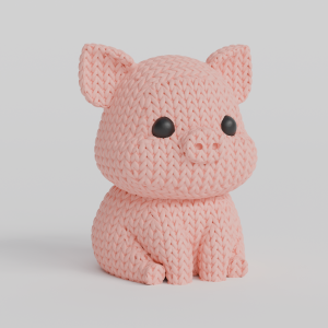 Knitted Pig